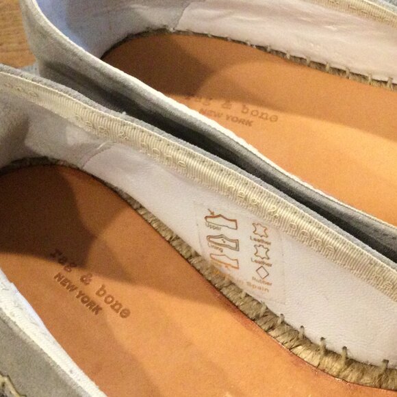 NEW Rag & Bone Edie Espadrilles in Cemento. Size 38. Retail- $275 - Picture 4 of 11